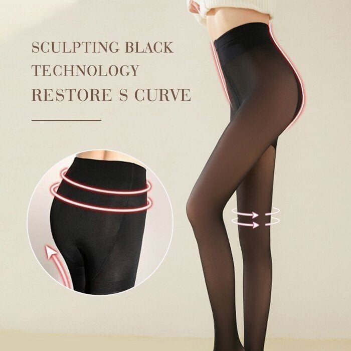 đ„LAST DAY 50% OFFđ„ Flawless Legs Fake Translucent Warm Plush Lined Elastic Tights