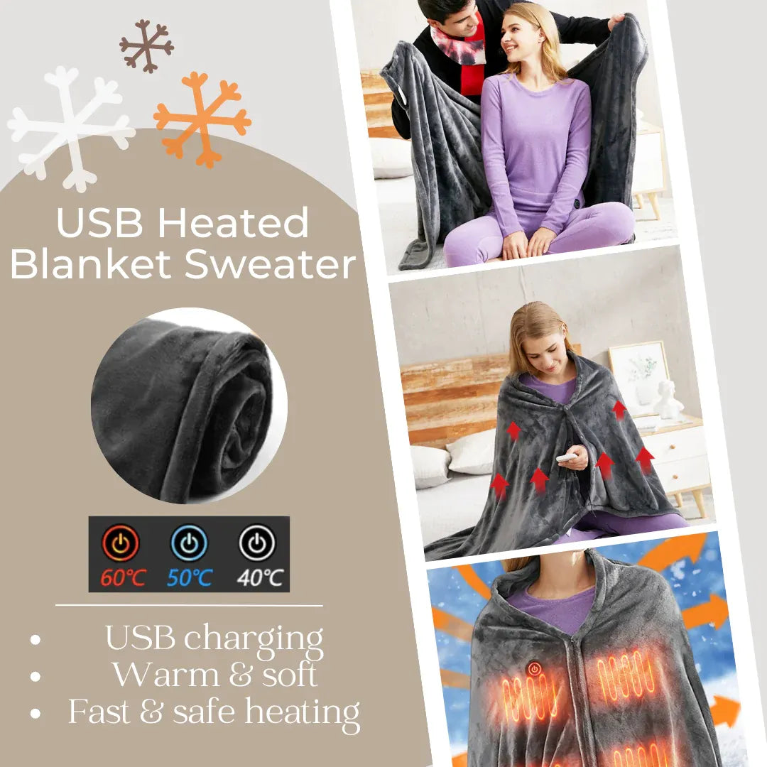 🎁LAST DAY 50% OFF🔥 Heated Blanket Sweater